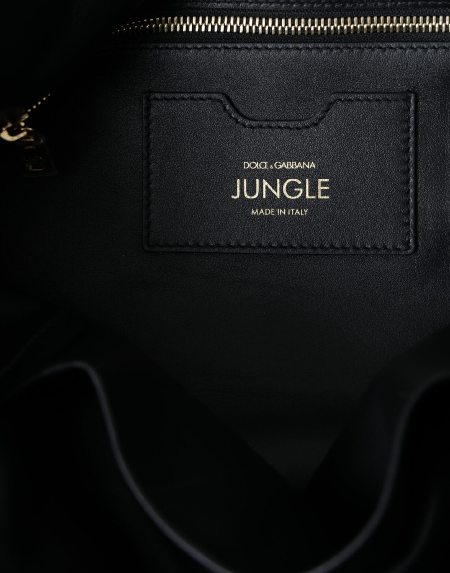 D&G Sac cabas matelassé en cuir noir JUNGLE