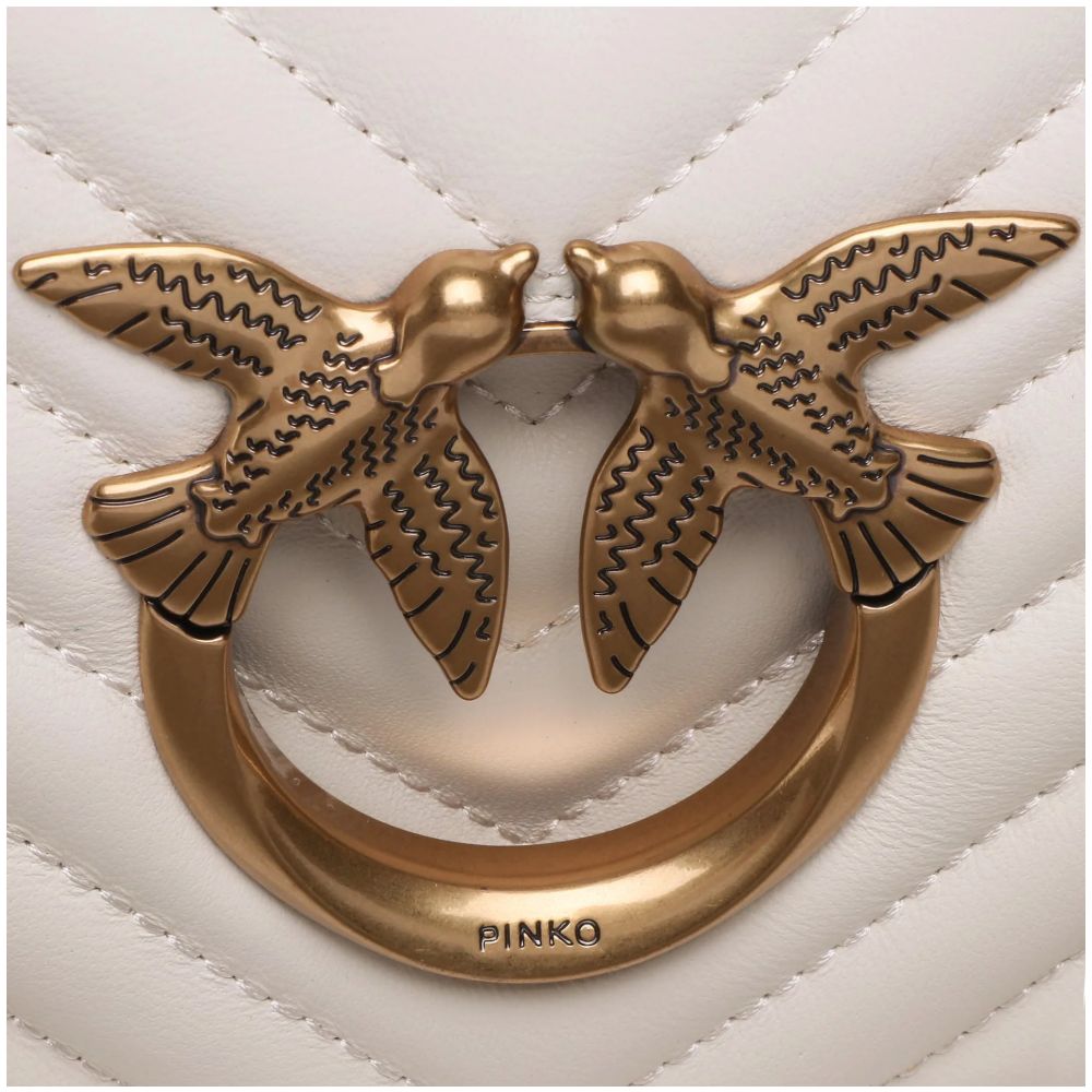 White Calfskin Women Crossbody Bag