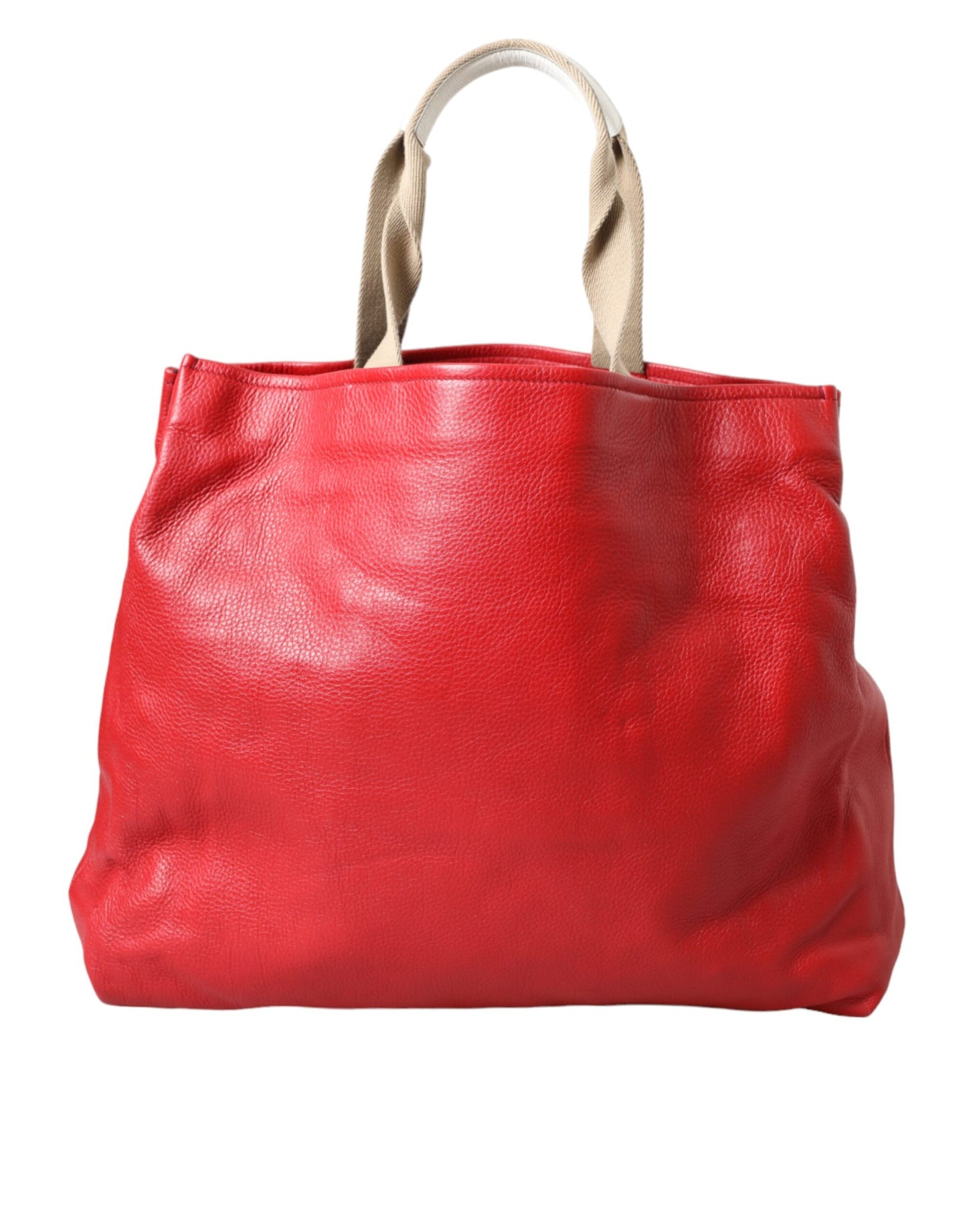 D&G Sac fourre-tout en cuir rouge avec patch #DGFamily