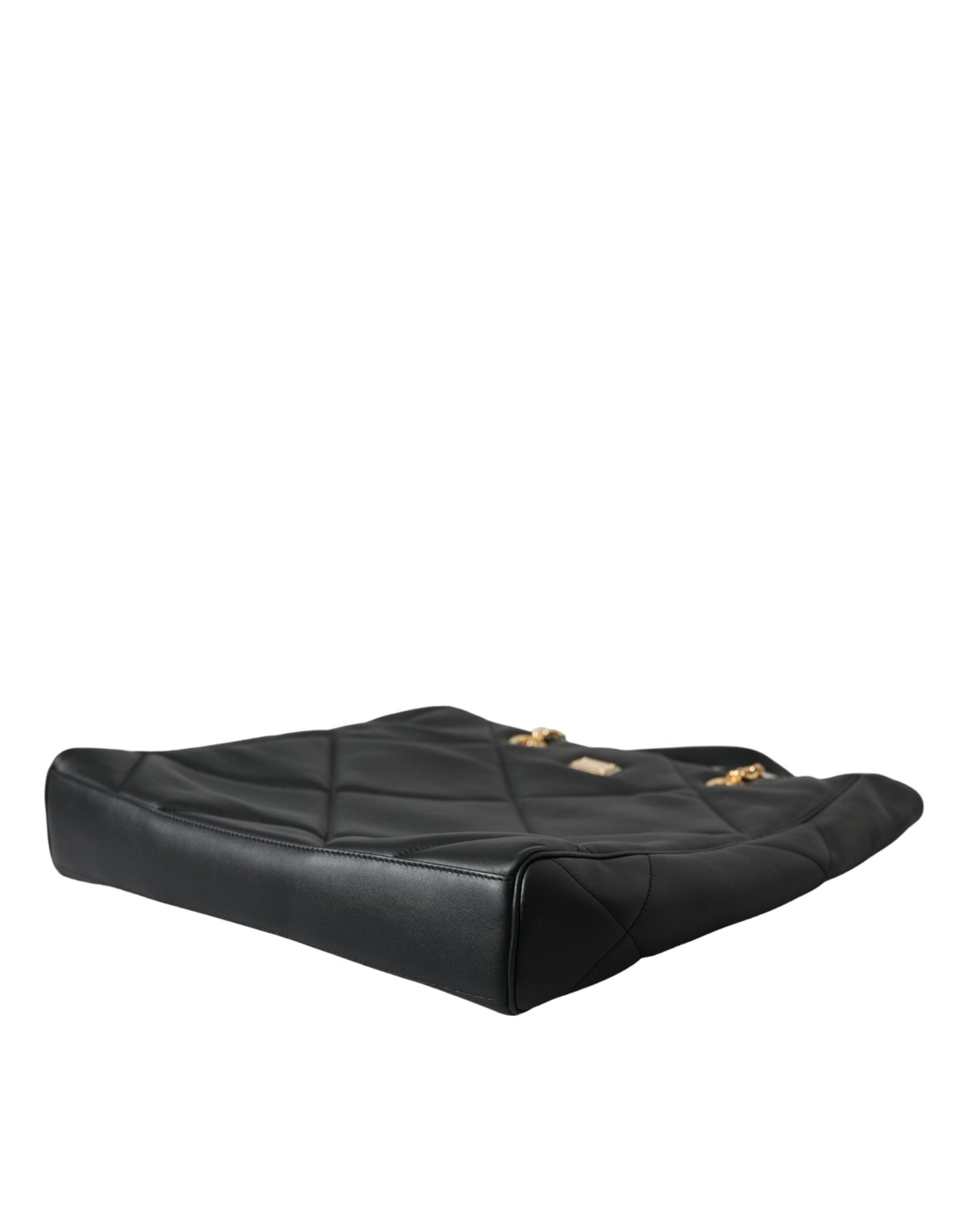 D&G Sac cabas matelassé en cuir noir JUNGLE