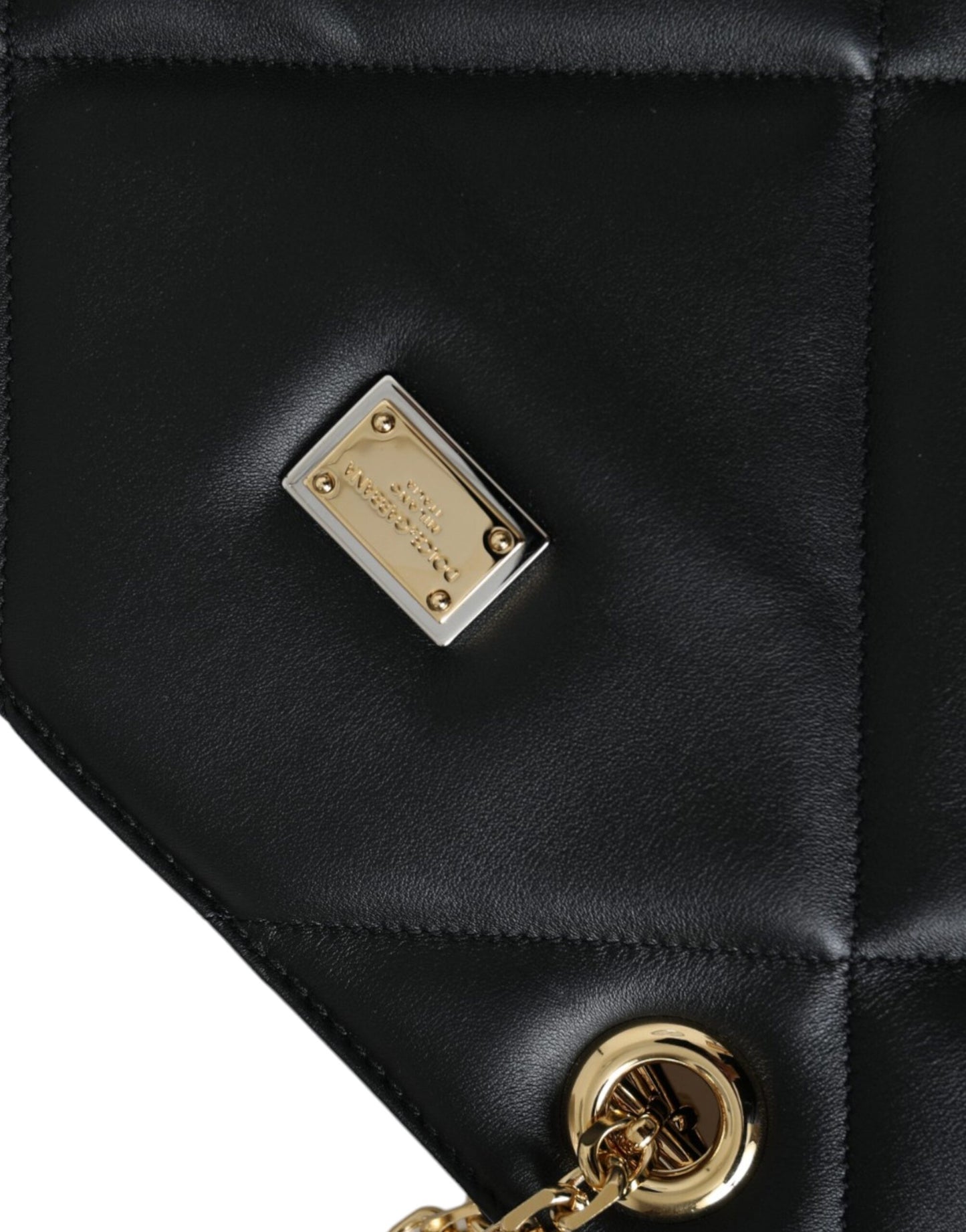 D&G Sac cabas matelassé en cuir noir JUNGLE
