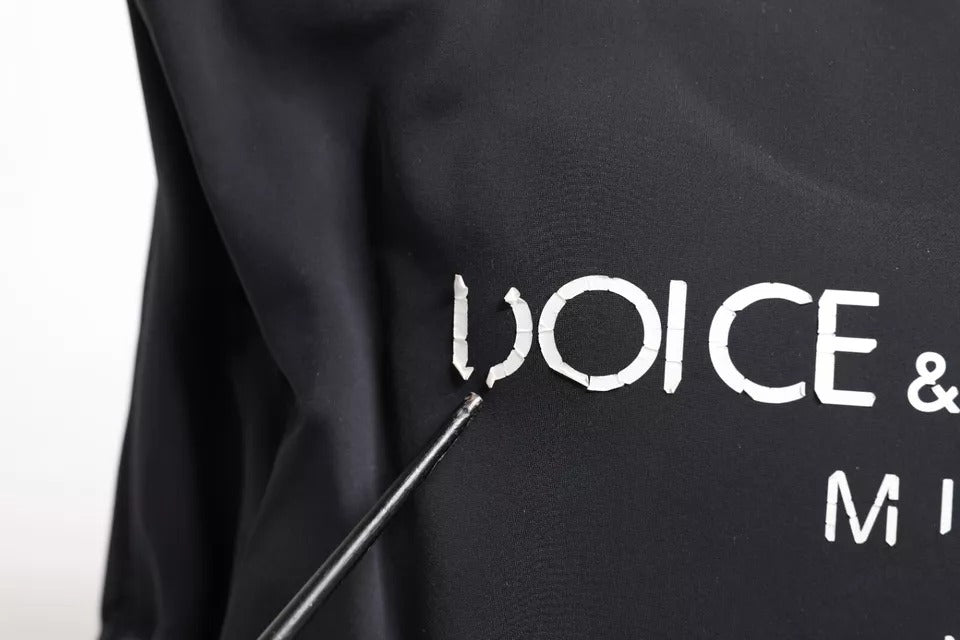 D&G Sac fourre-tout en toile noire avec logo DG pour femme