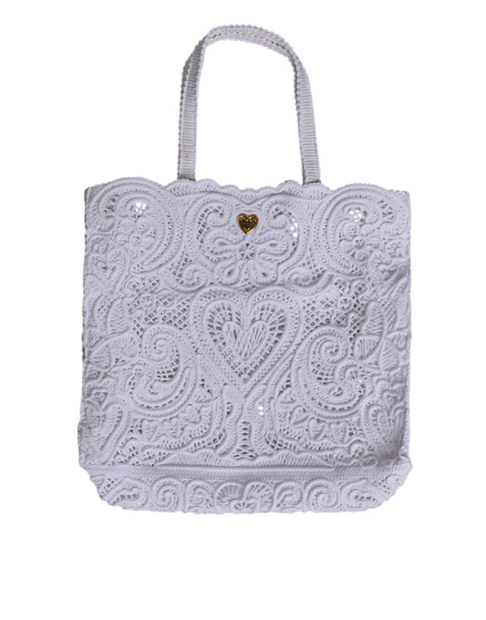 D&G Sac cabas Beatrice en dentelle Cordonetto blanche