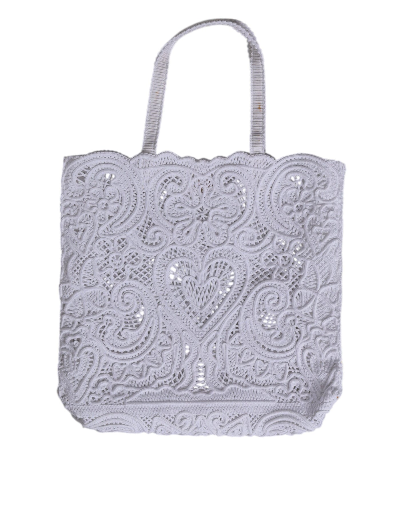D&G Sac cabas Beatrice en dentelle Cordonetto blanche
