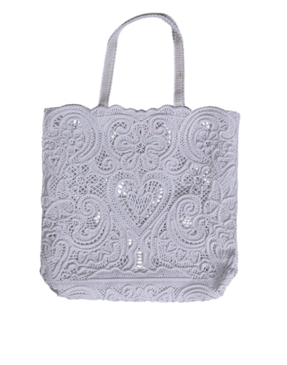 D&G Sac cabas Beatrice en dentelle Cordonetto blanche