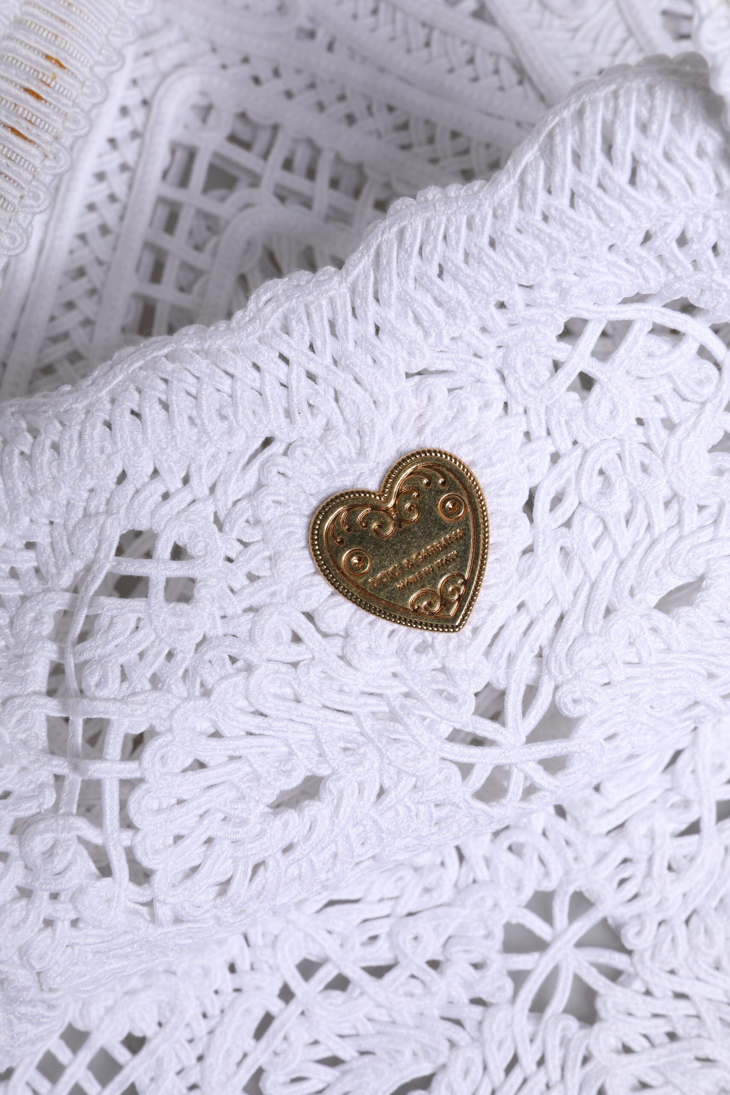 D&G Sac cabas Beatrice en dentelle Cordonetto blanche