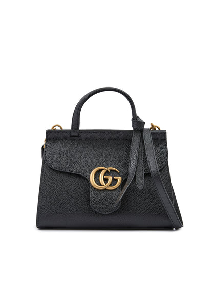 GUCCI Sac à main GG Marmont en cuir noir