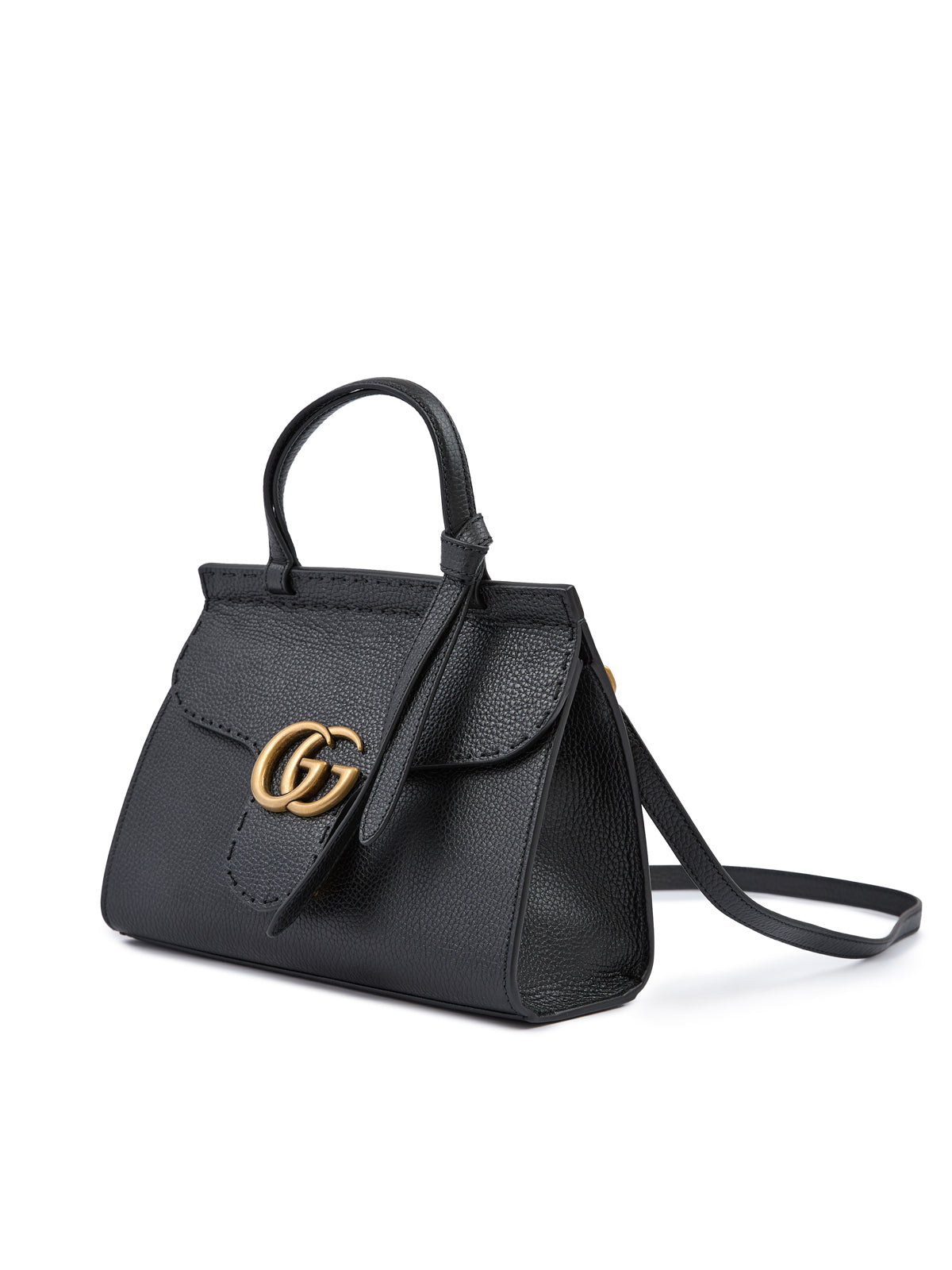 GUCCI Sac à main GG Marmont en cuir noir