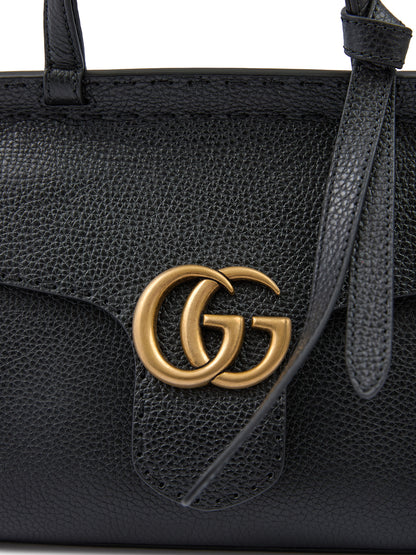 GUCCI Sac à main GG Marmont en cuir noir