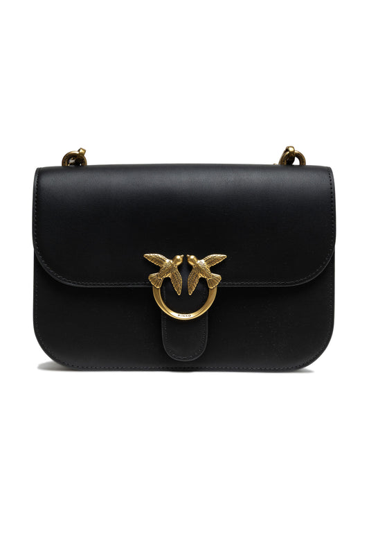 Sac bandoulière Love Bell Classic en cuir noir